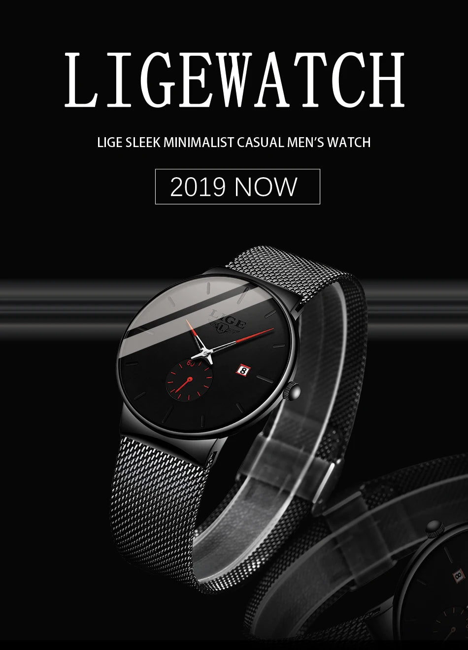 LIGE Sports Men Watch Top Brand Luxury Quartz Clock Famous Dress Fashion Watches Male Unisex Ultra Thin Wrist watch Para Hombre