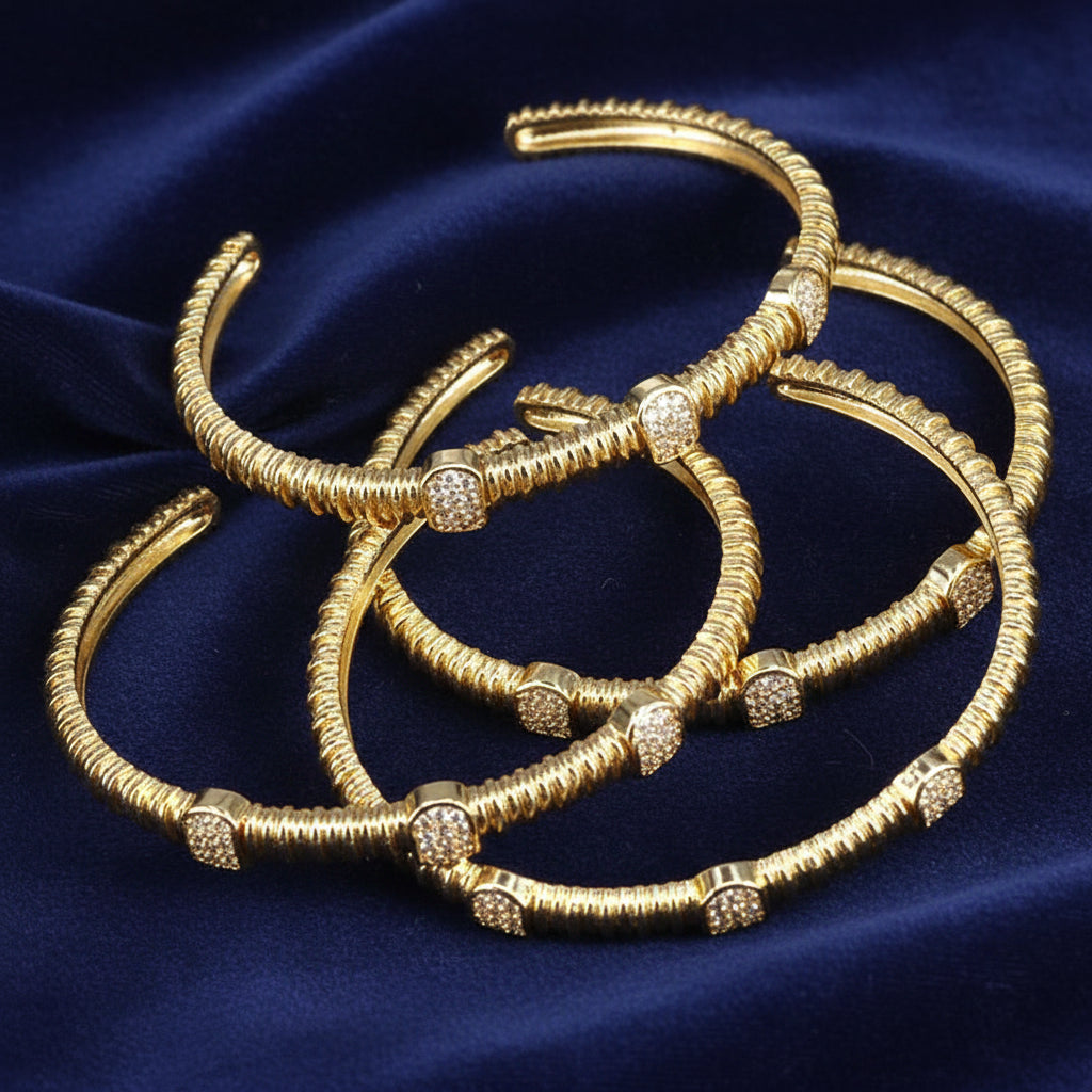 3Pcs 2021 New Arrivals Jewelry Zircon Copper Cuff Bracelet fashion Made Bracelet Women