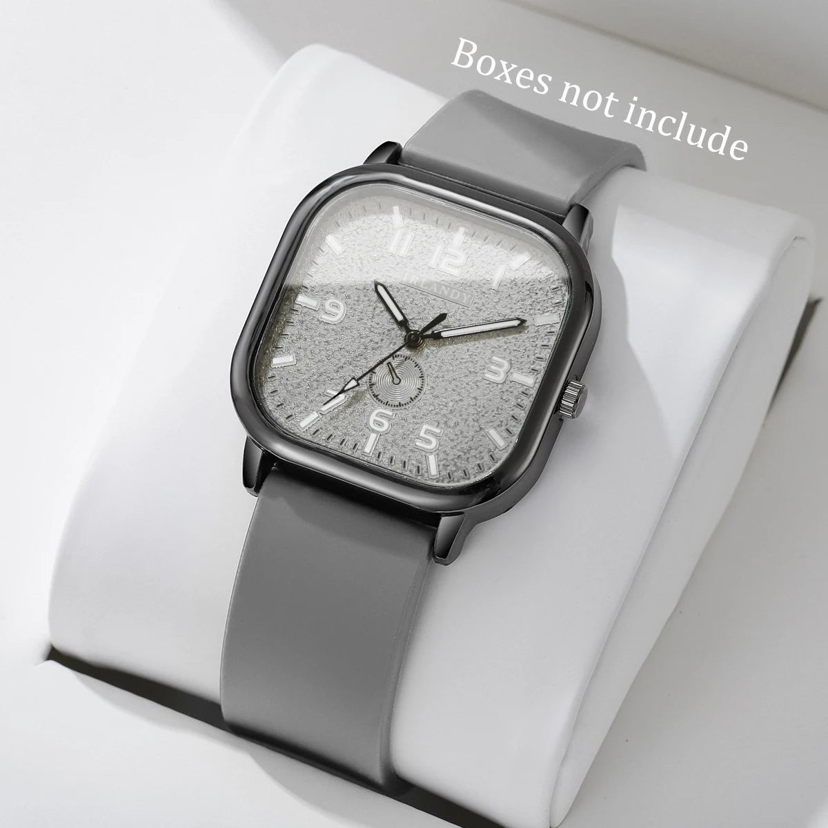 Fashion Square Women's Watch Casual Silicone Strap Quartz Watches Sports Wristwatch For Men Women Students(Without Box)
