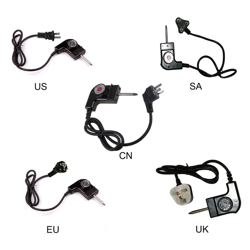 Electric Griddle Heat Control Power Cord US/UK/EU/CN Plug Strong Connection