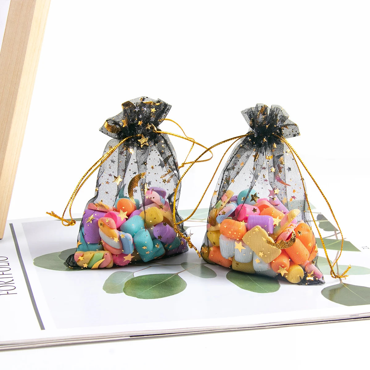 50pcs 7x9cm Gift Organza Bags Drawable Wedding Party Decoration Gift Bags Wedding Birthday Party Candy Gift Bags Packaging