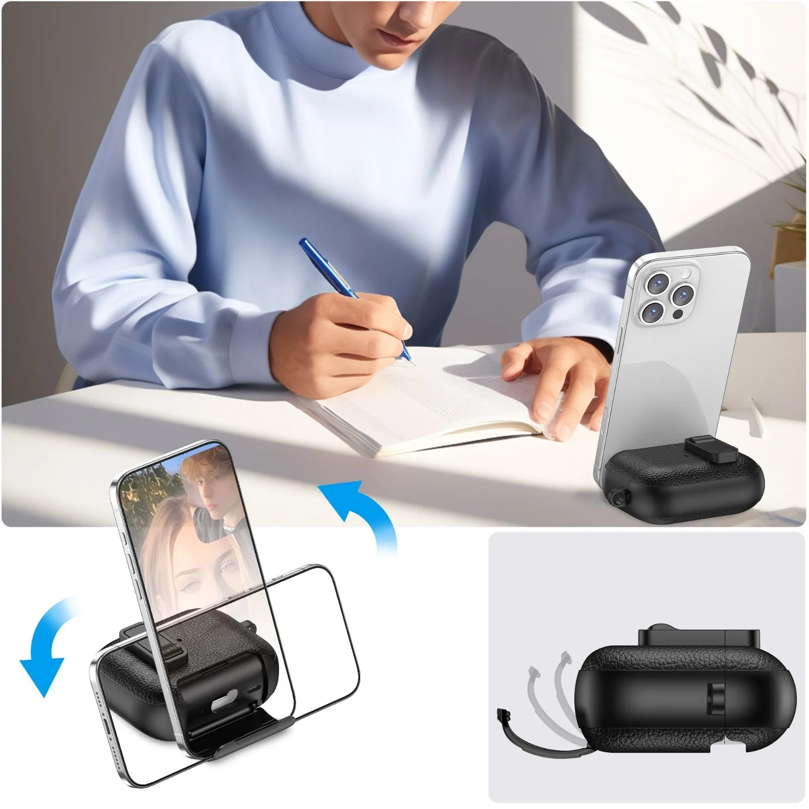 Phone Holder cortex Case For AirPods Pro 3 Bluetooth headset Cover For AirPods Pro 2 or AirPods 1 2 3 4 Pro Case With Hook