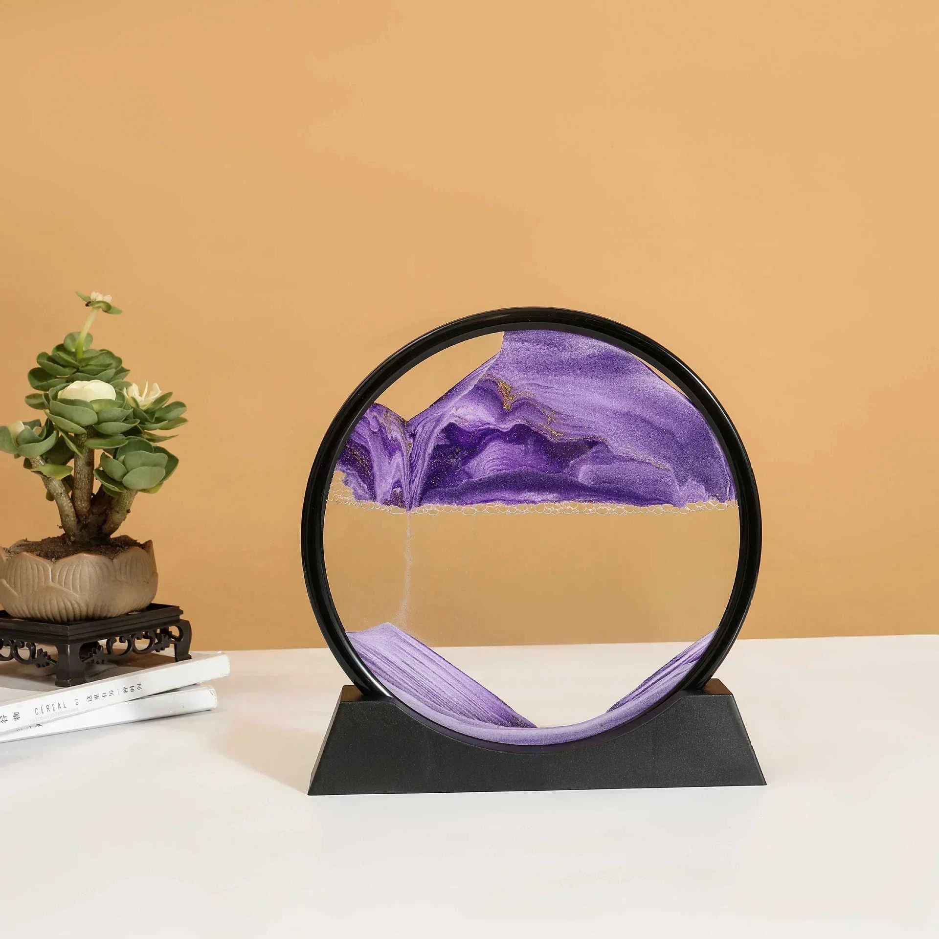 Sandscape Kinetic Sand Art Frame Quicksand 3D Dynamic Liquid Hourglass Moving Sand Painting Flowing Sand Office Home Decor Gifts