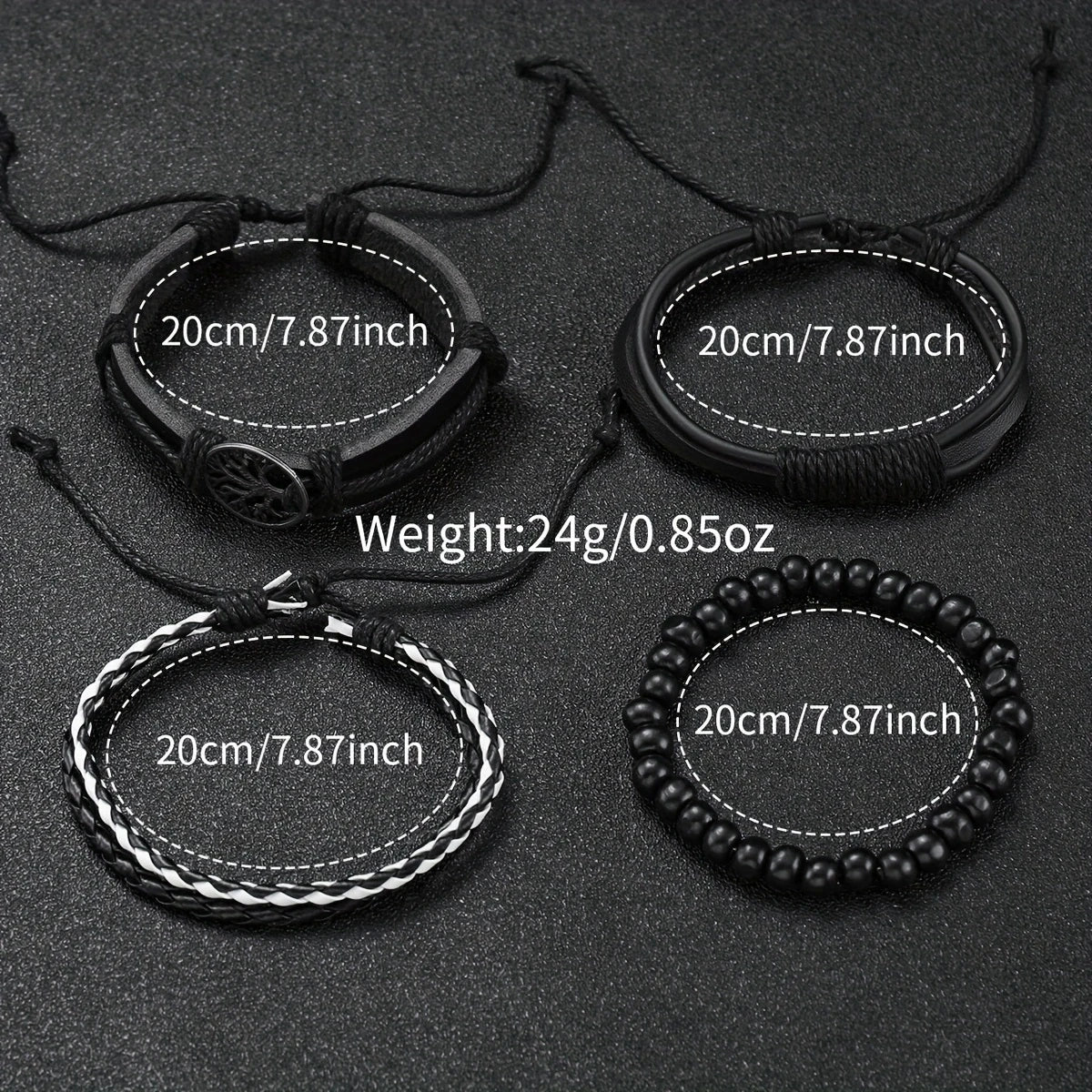 4/5PCS Fashion Men's Watches Man Business Quartz Wristwatch Vintage Leather Bracelets Set Reloj Hombre(Without Box)