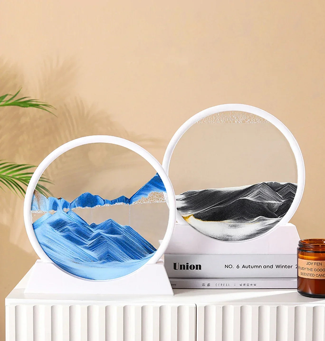 Sandscape Kinetic Sand Art Frame Quicksand 3D Dynamic Liquid Hourglass Moving Sand Painting Flowing Sand Office Home Decor Gifts
