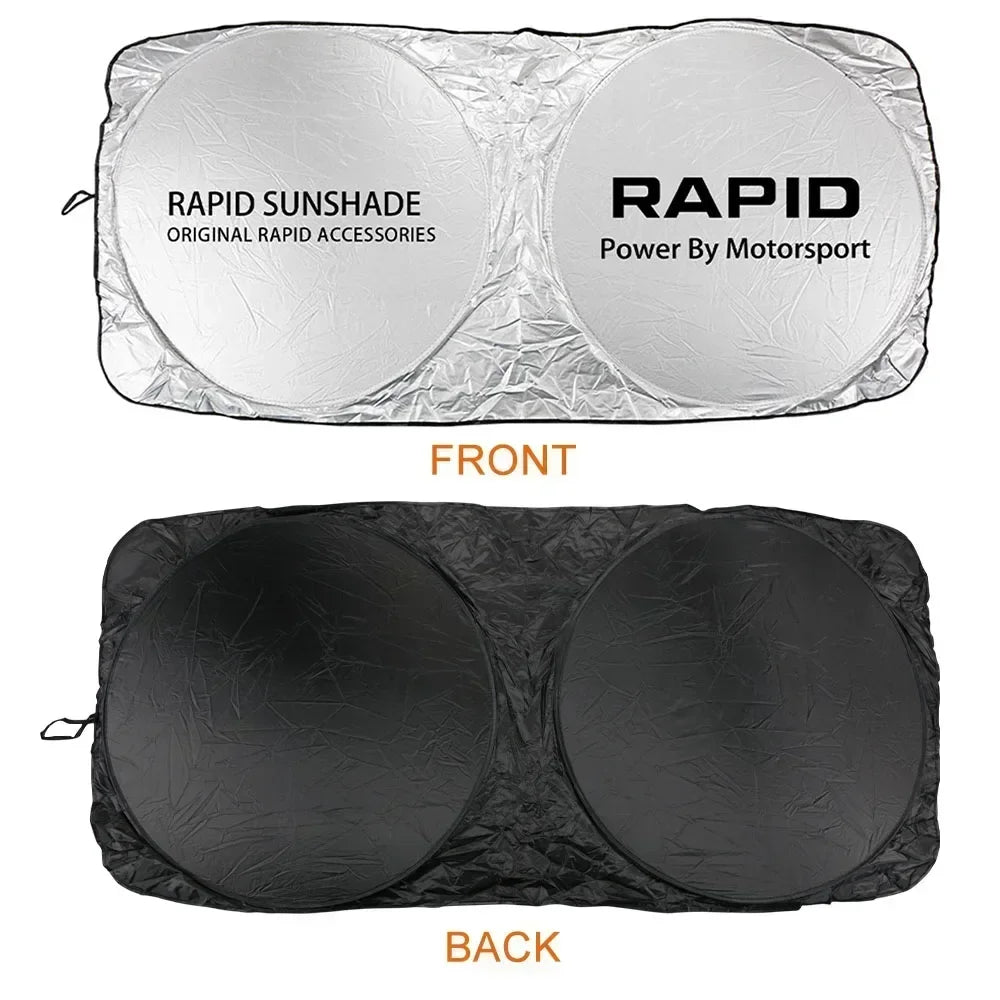 Car Windshield Sunshade Cover Accessories For Skoda Octavia Fabia Rapid Superb Kodiaq Scala Karoq Citigo Kamiq Roomster Enyaq