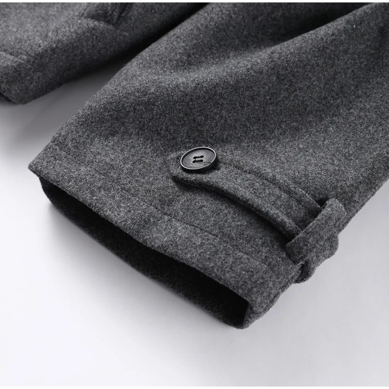 Fashion Short Woolen Coat For Women Stand Collar Full Sleeve Loose Zipper Jacket Female 2025 Spring Autumn Solid Lady Outwear