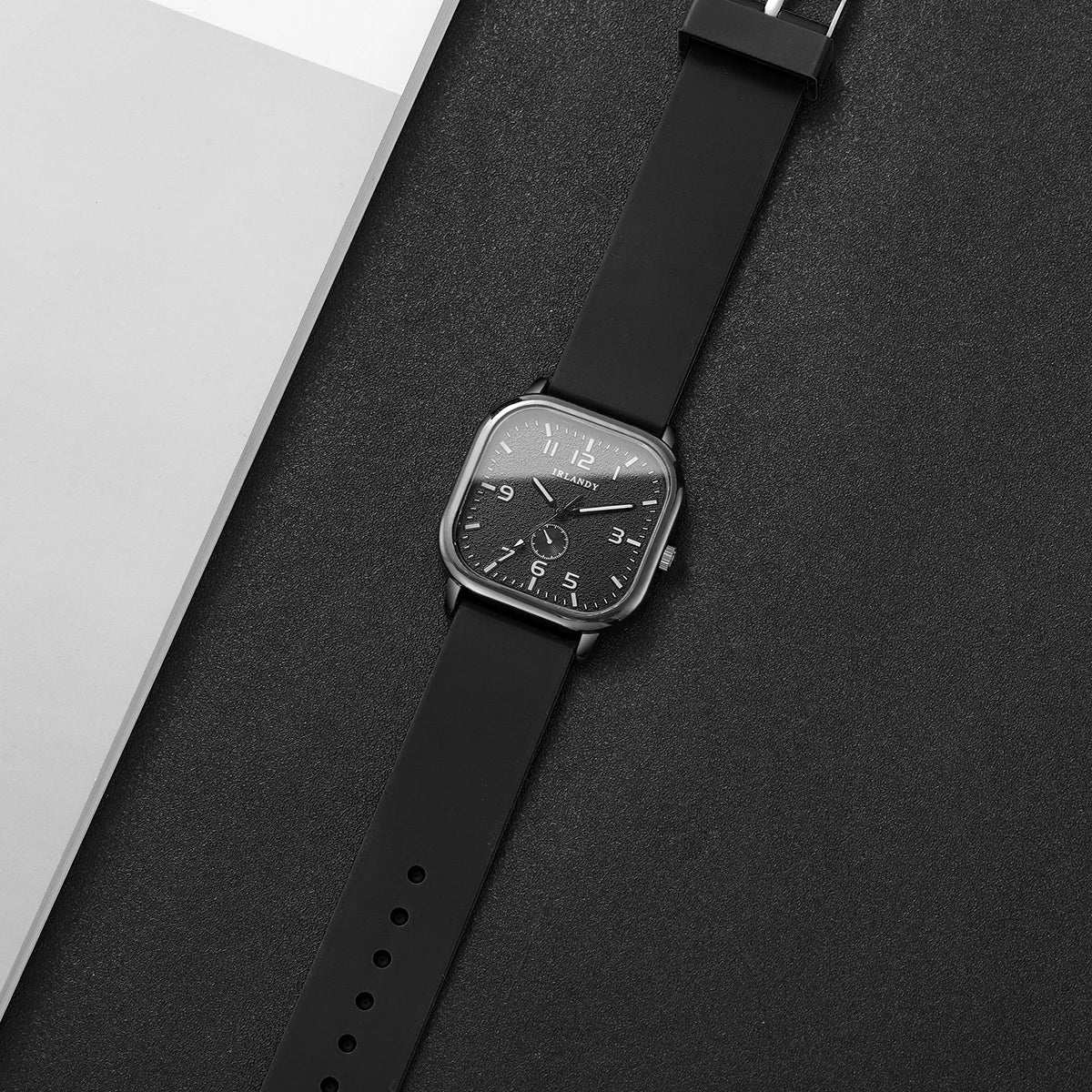 Fashion Square Women's Watch Casual Silicone Strap Quartz Watches Sports Wristwatch For Men Women Students(Without Box)