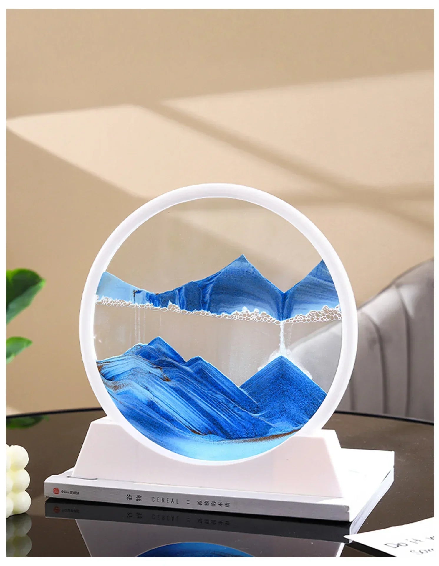 Sandscape Kinetic Sand Art Frame Quicksand 3D Dynamic Liquid Hourglass Moving Sand Painting Flowing Sand Office Home Decor Gifts