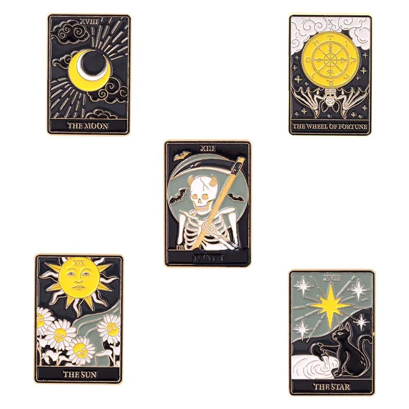 Best Sellers Enamel Pins Custom Set Anime Tarot Oil Painting Frog Witch Brooches Lapel Badges Punk Goth Jewelry