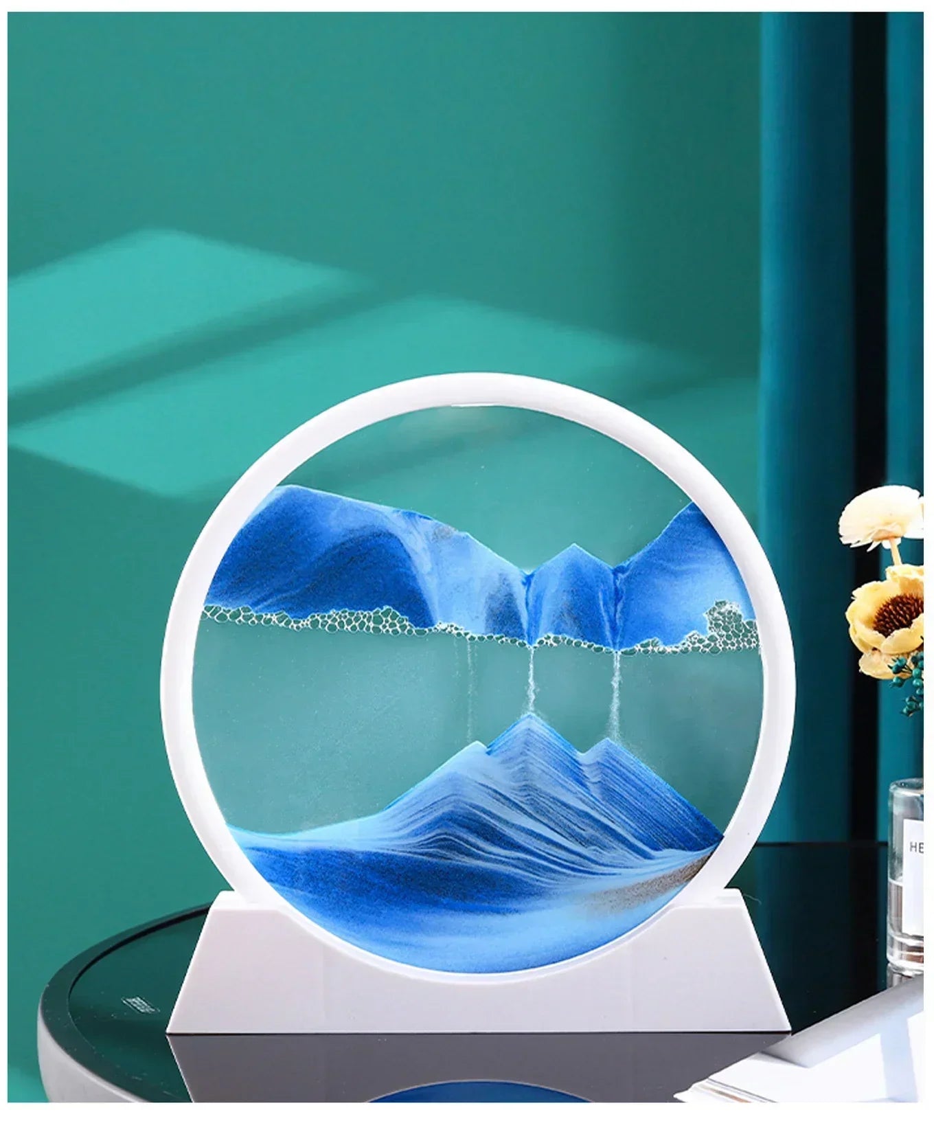 Sandscape Kinetic Sand Art Frame Quicksand 3D Dynamic Liquid Hourglass Moving Sand Painting Flowing Sand Office Home Decor Gifts