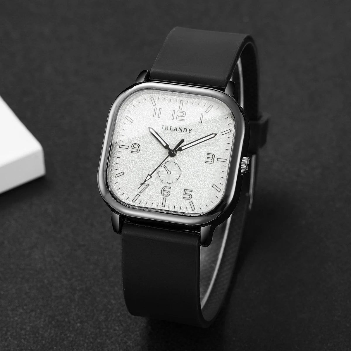 Fashion Square Women's Watch Casual Silicone Strap Quartz Watches Sports Wristwatch For Men Women Students(Without Box)