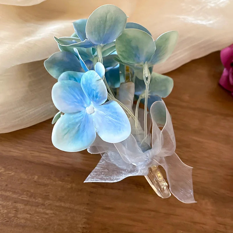 Lily Flower Grasp Clip Fresh Sweet Beach Flowers Claw Barrettes Acetic Acid Hair Clip Hair Commuter Side Hair Accessories
