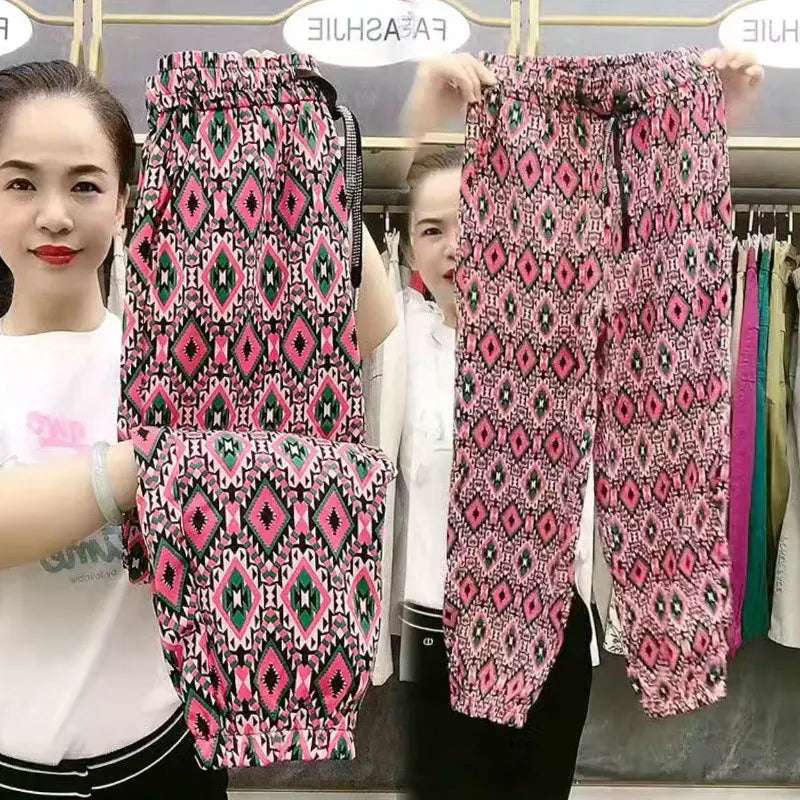 Fashion Leopard High Waist Women's Pants Vintage Casual New Y2K Female Pants Young Streetwear Hip-Hop Straight Trousers 2024