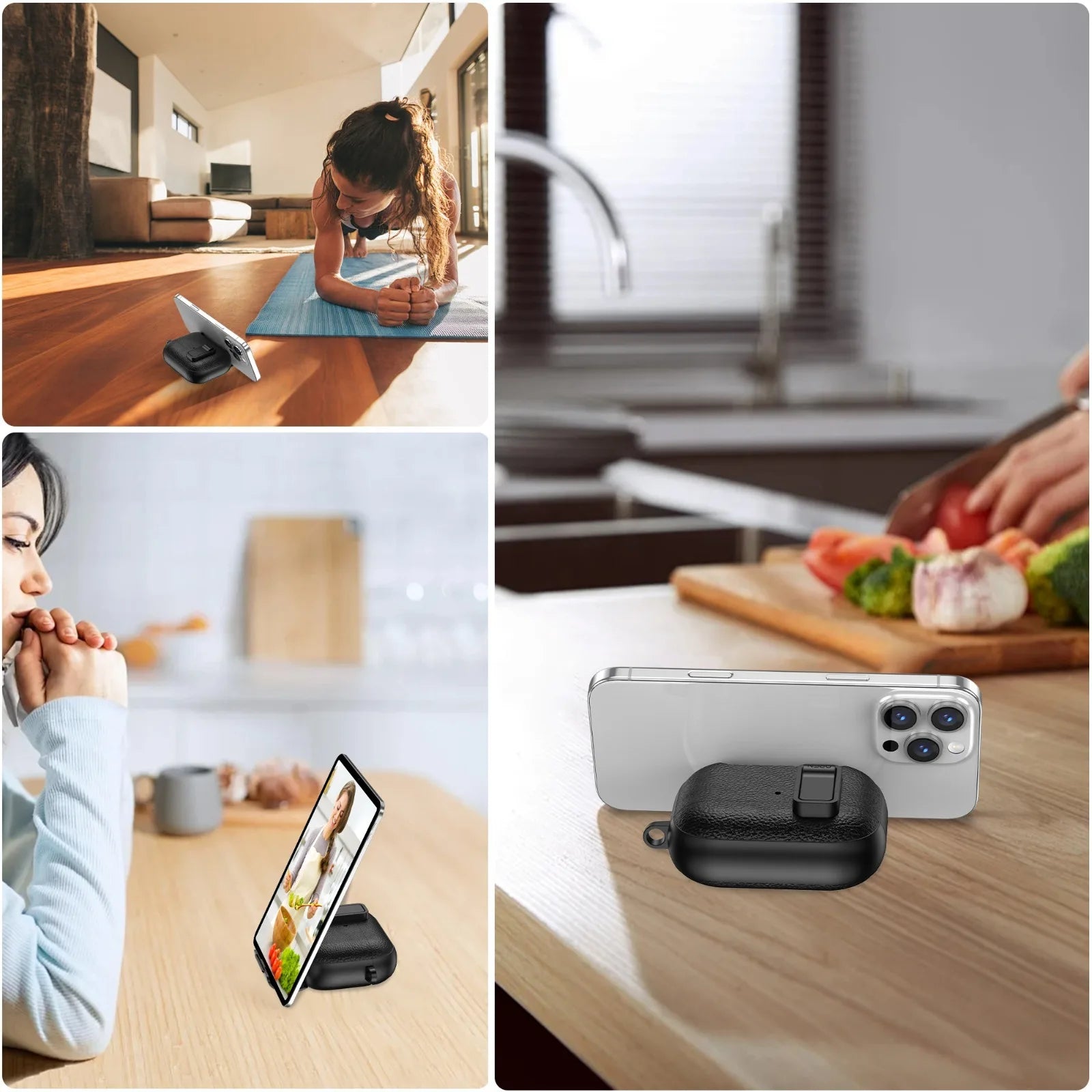 Phone Holder cortex Case For AirPods Pro 3 Bluetooth headset Cover For AirPods Pro 2 or AirPods 1 2 3 4 Pro Case With Hook