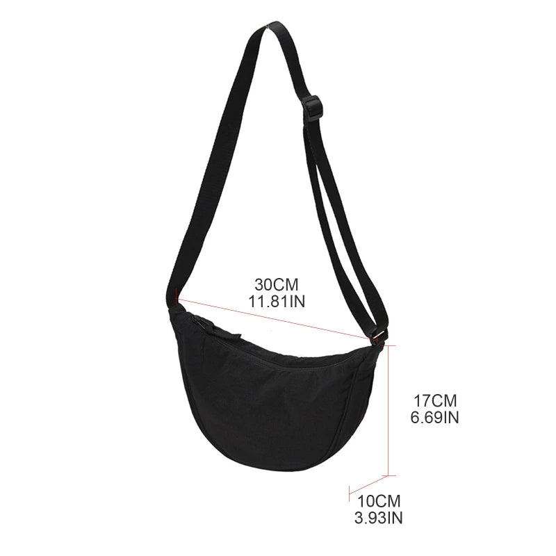 Casual Nylon Hobos Crossbody Bag for Women Men Shoulder Bags Large Capacity Tote Lady Travel Shopper Bag Female Purses