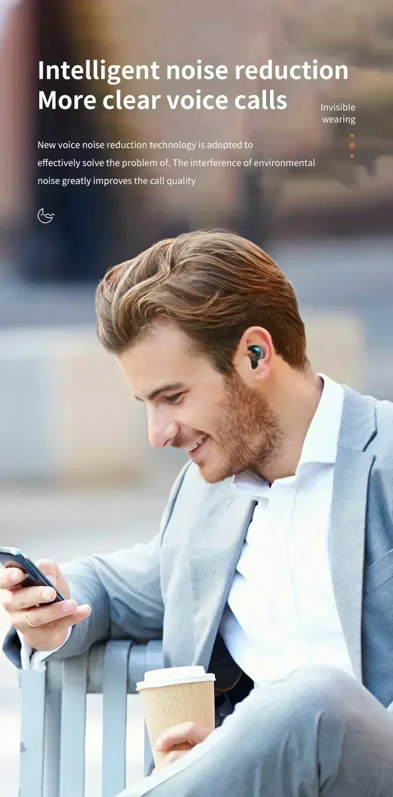 TWS Earphones Wireless Earphones Headphones Noise Reduction Sport Game Sleep Bluetooth Earbuds for all smartphones