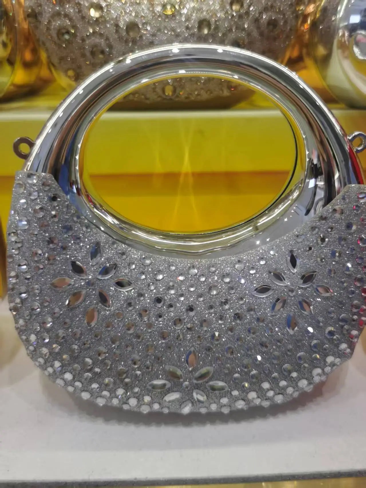 Mini Golden Evening Bag Purses and Handbags Luxury Designer Shoulder Bags Funny Shape Party Wedding Acrylic Shiny Clutch Purse