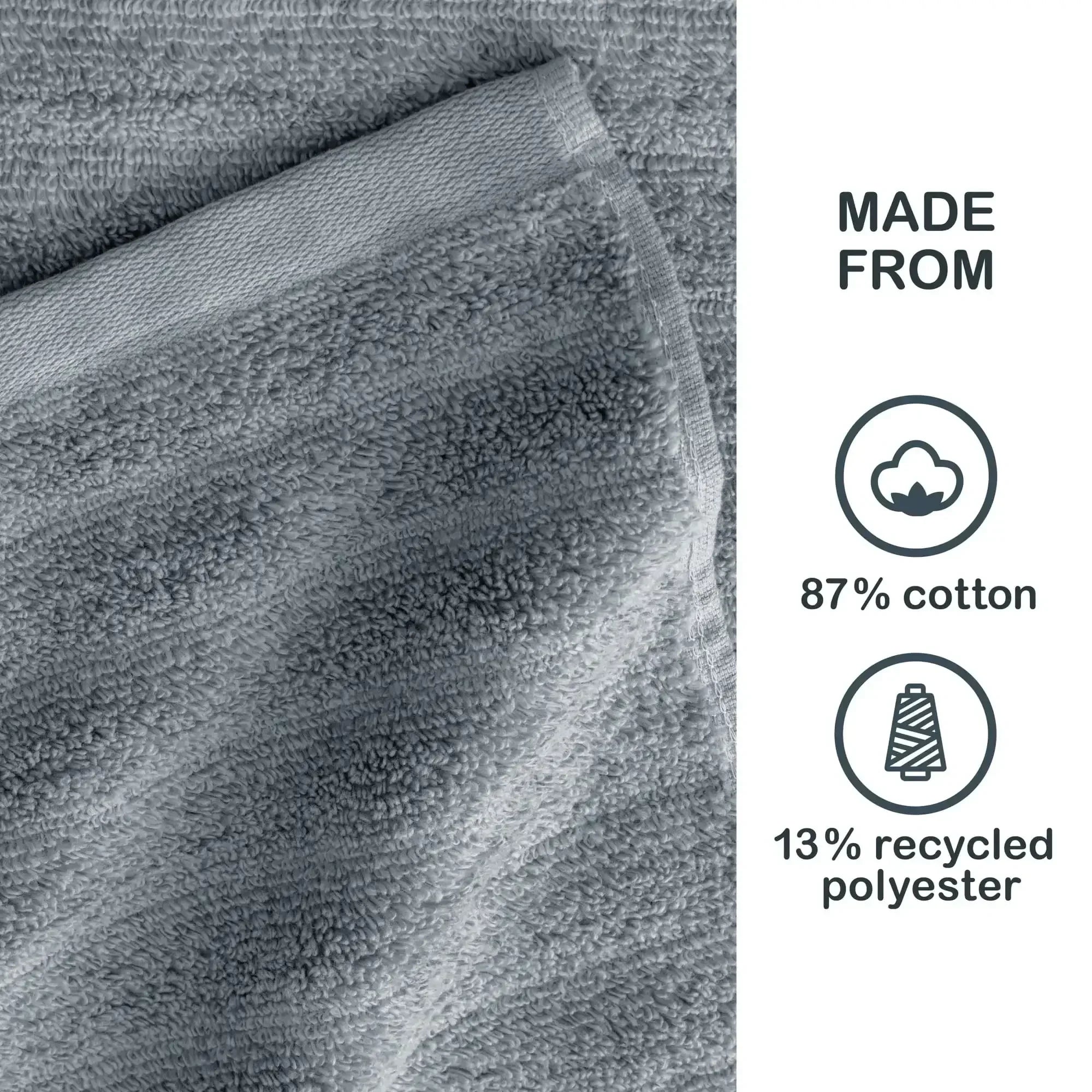 NEW ARRIVALS Textured Washcloth, 12" x 12", Grey