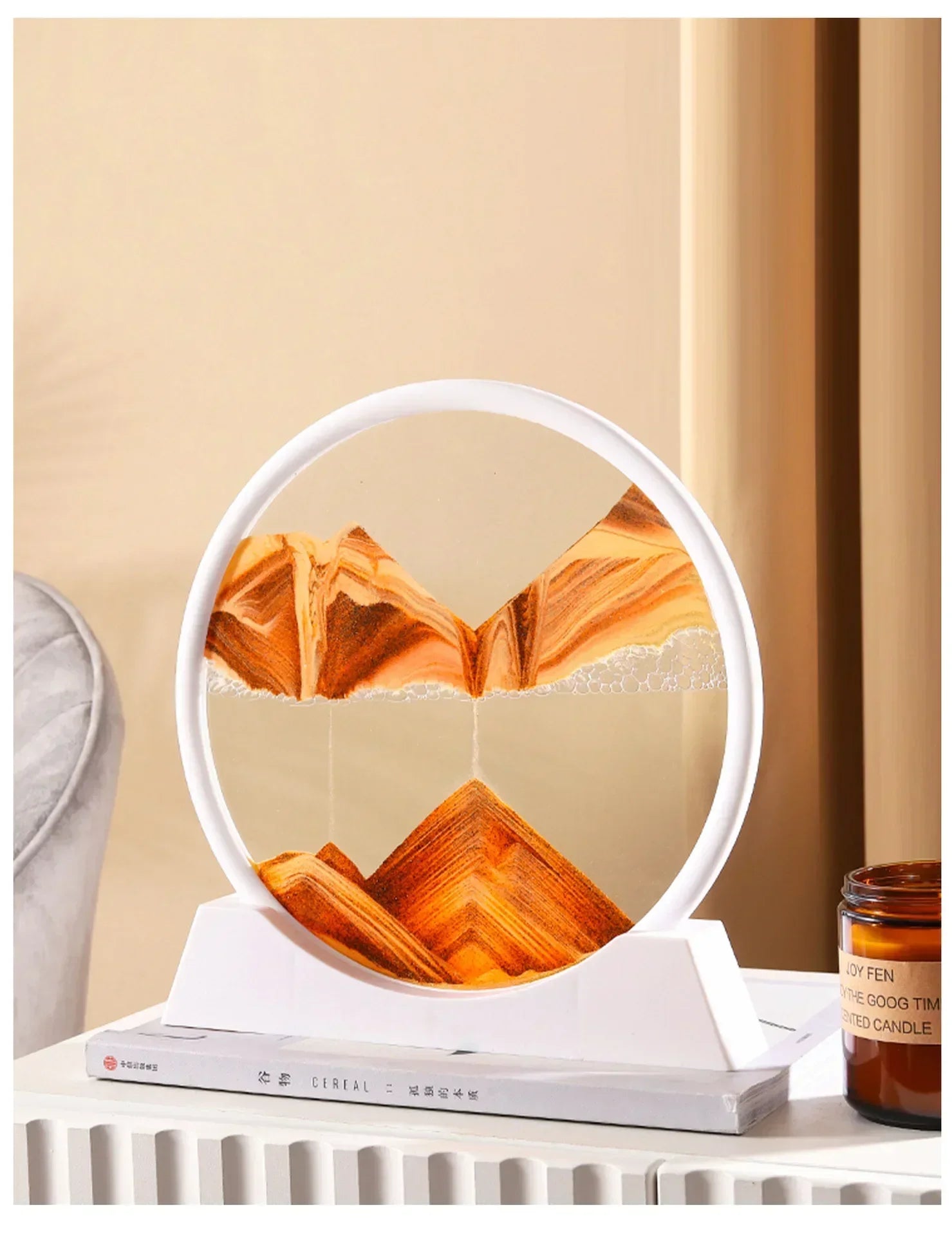 Sandscape Kinetic Sand Art Frame Quicksand 3D Dynamic Liquid Hourglass Moving Sand Painting Flowing Sand Office Home Decor Gifts