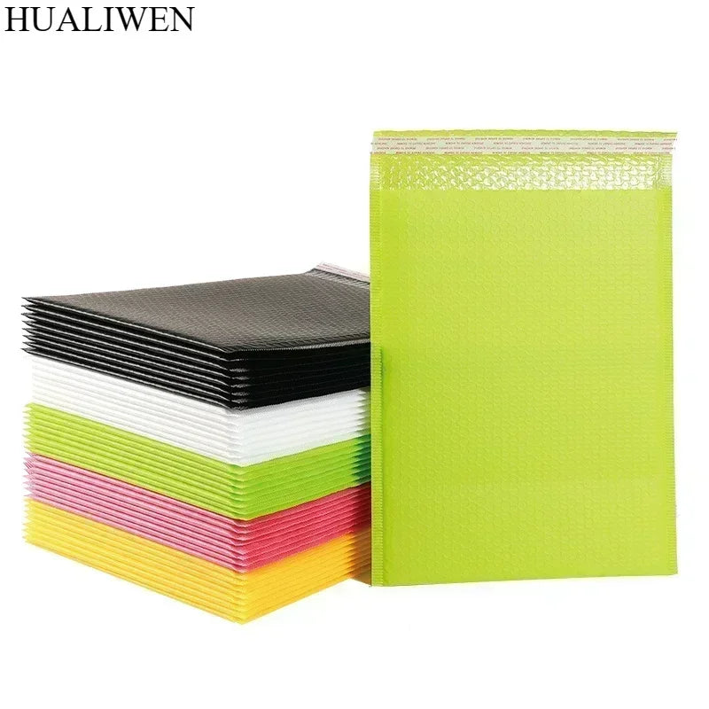 10pcs/bag Color Bubble Envelope Bag Express Package Foam Bag Matte Co Extruded Film Bubble Bag
