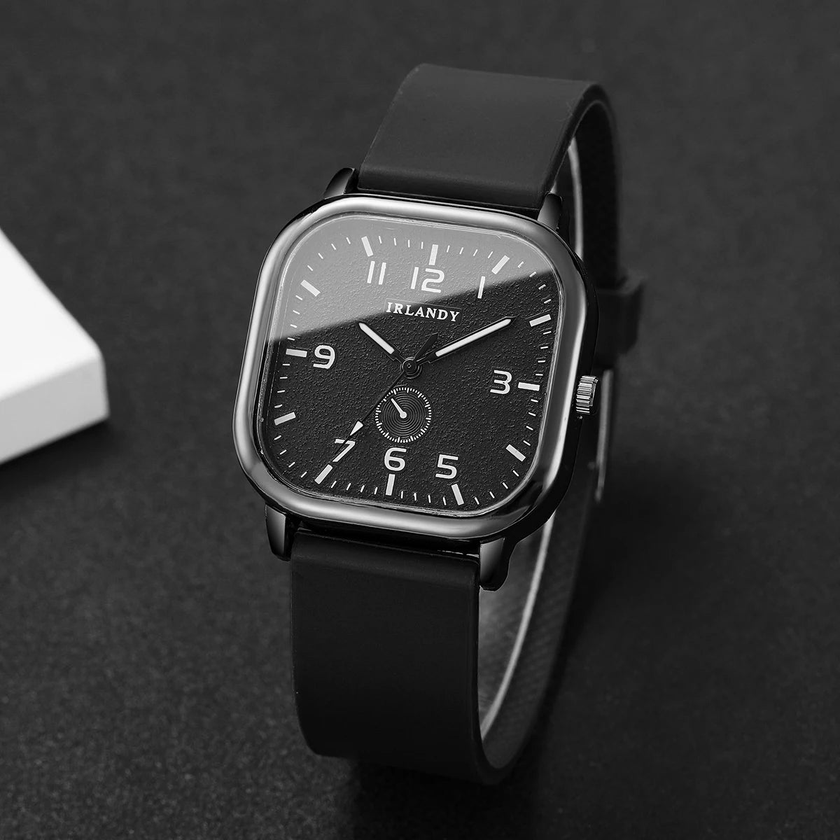 Fashion Square Women's Watch Casual Silicone Strap Quartz Watches Sports Wristwatch For Men Women Students(Without Box)