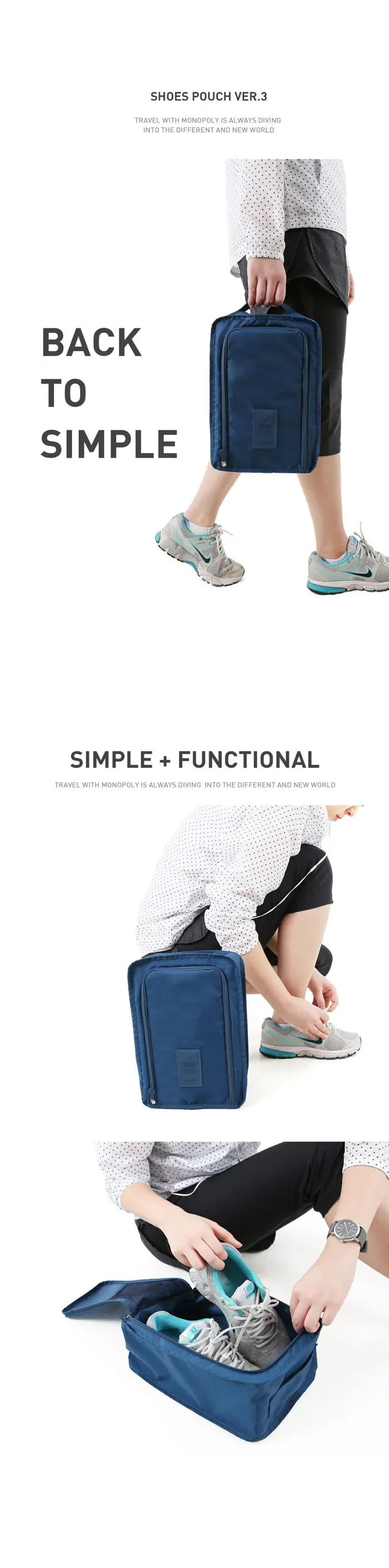 Portable Shoe Bags Travel Holds Multifunction Waterproof Folding Storage High Capacity Shoe Pouch Organizer