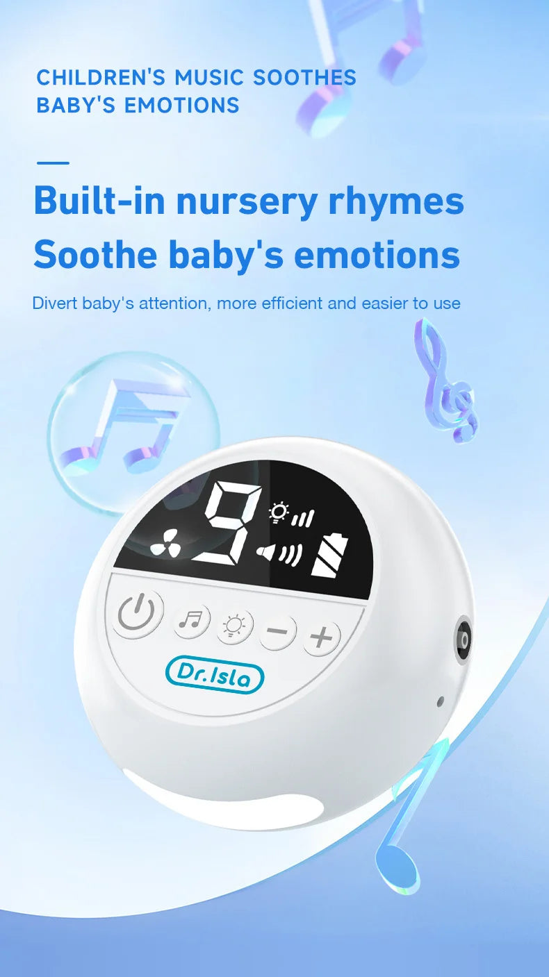 MAMIJOY Baby Nasal Aspirator Electric Nose Cleaner with Built-In Music & Night Light Rechargeable Nose Booger Sucker for Babies