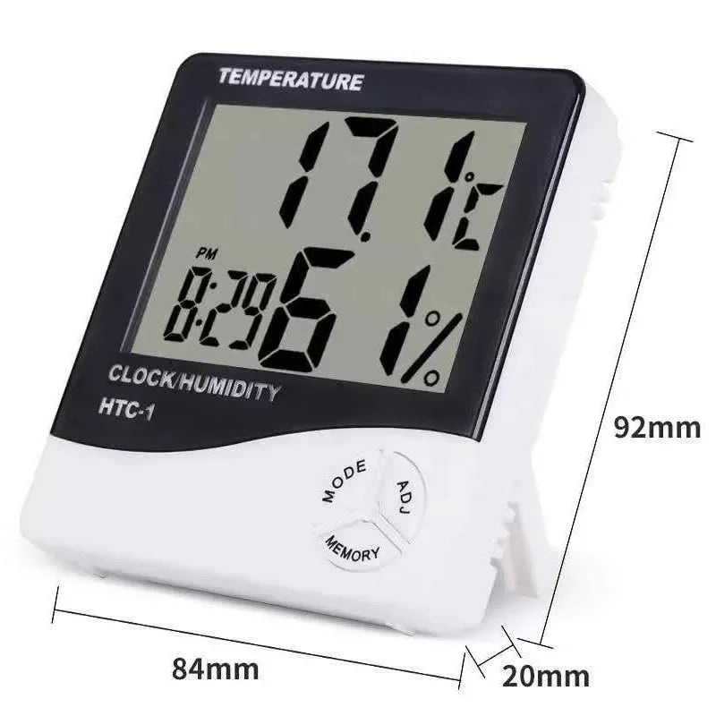 Indoor LCD Digital Thermometer Hygrometer - Electronic Temperature & Humidity Meter Sensor Gauge Weather Station for Home