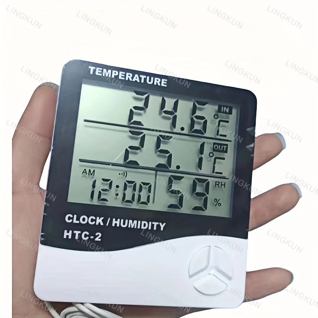 Indoor LCD Digital Thermometer Hygrometer - Electronic Temperature & Humidity Meter Sensor Gauge Weather Station for Home
