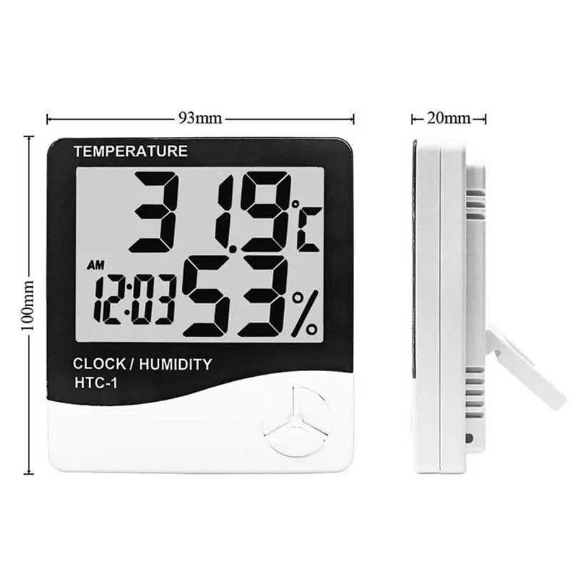 Indoor LCD Digital Thermometer Hygrometer - Electronic Temperature & Humidity Meter Sensor Gauge Weather Station for Home