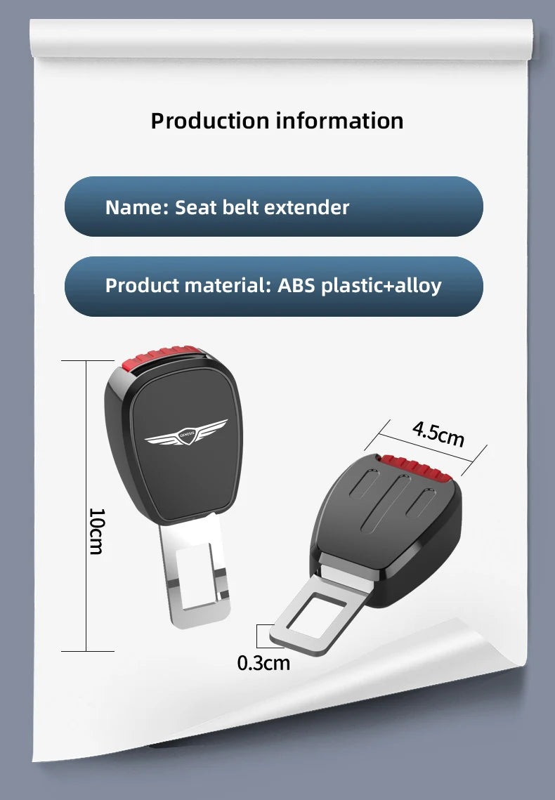 Car Interior Seat belt Clip Metal Extenders Car Accessories For Genesis G80 GV70 GV80 GV60 G70 Essentia Neolun G90 GV90 X