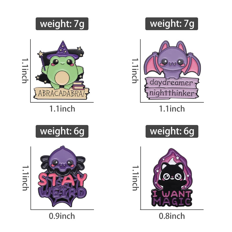 Best Sellers Enamel Pins Custom Set Anime Tarot Oil Painting Frog Witch Brooches Lapel Badges Punk Goth Jewelry