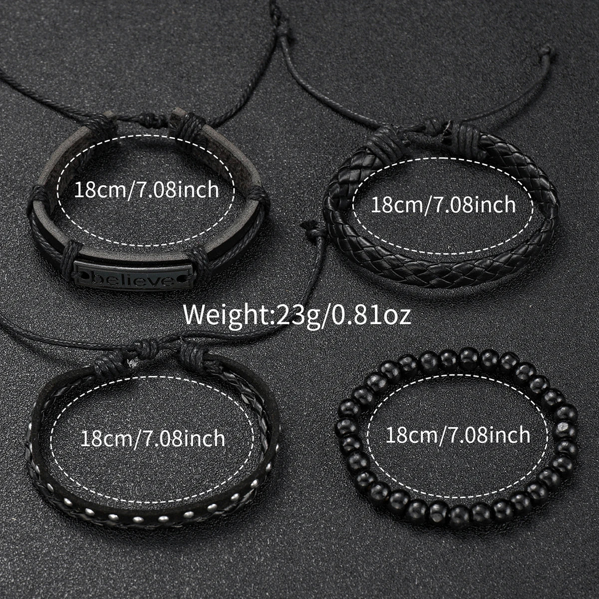 4/5PCS Fashion Men's Watches Man Business Quartz Wristwatch Vintage Leather Bracelets Set Reloj Hombre(Without Box)