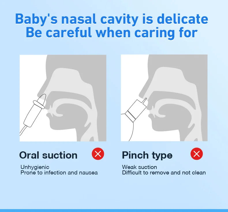 MAMIJOY Baby Nasal Aspirator Electric Nose Cleaner with Built-In Music & Night Light Rechargeable Nose Booger Sucker for Babies