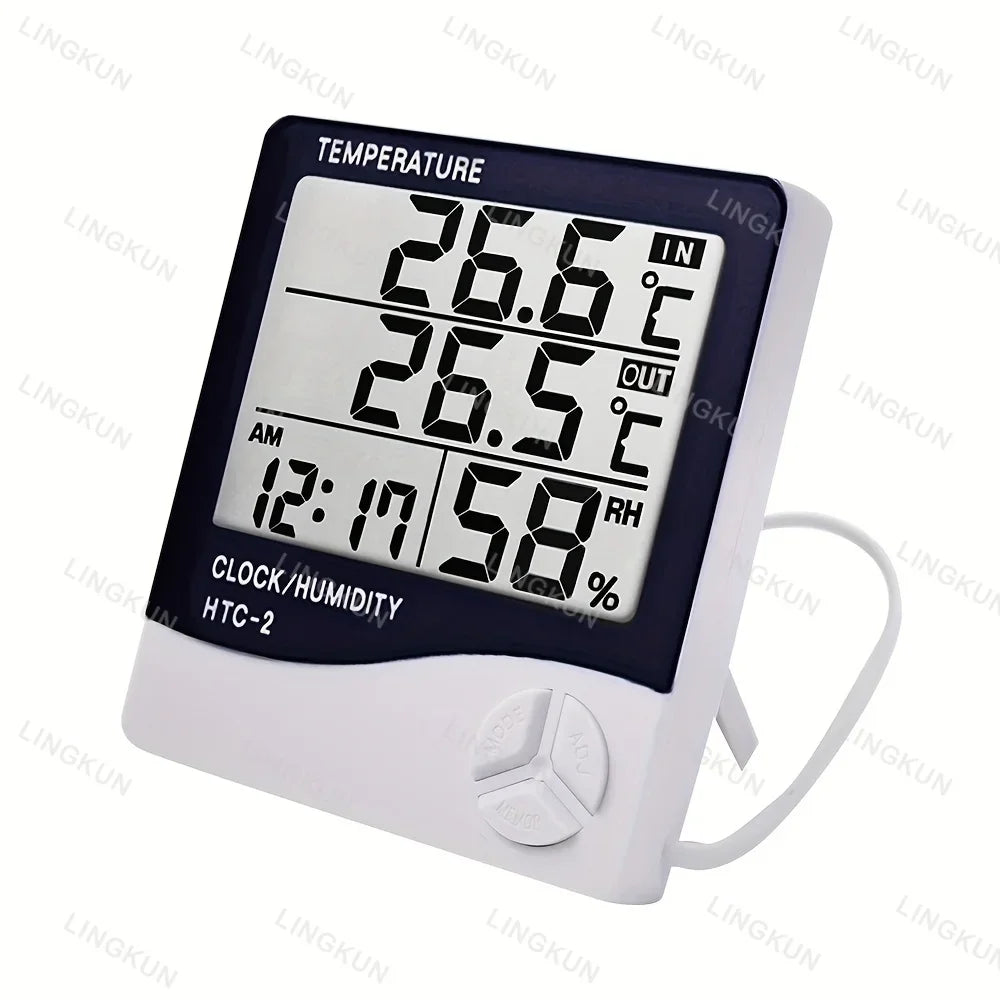 Indoor LCD Digital Thermometer Hygrometer - Electronic Temperature & Humidity Meter Sensor Gauge Weather Station for Home