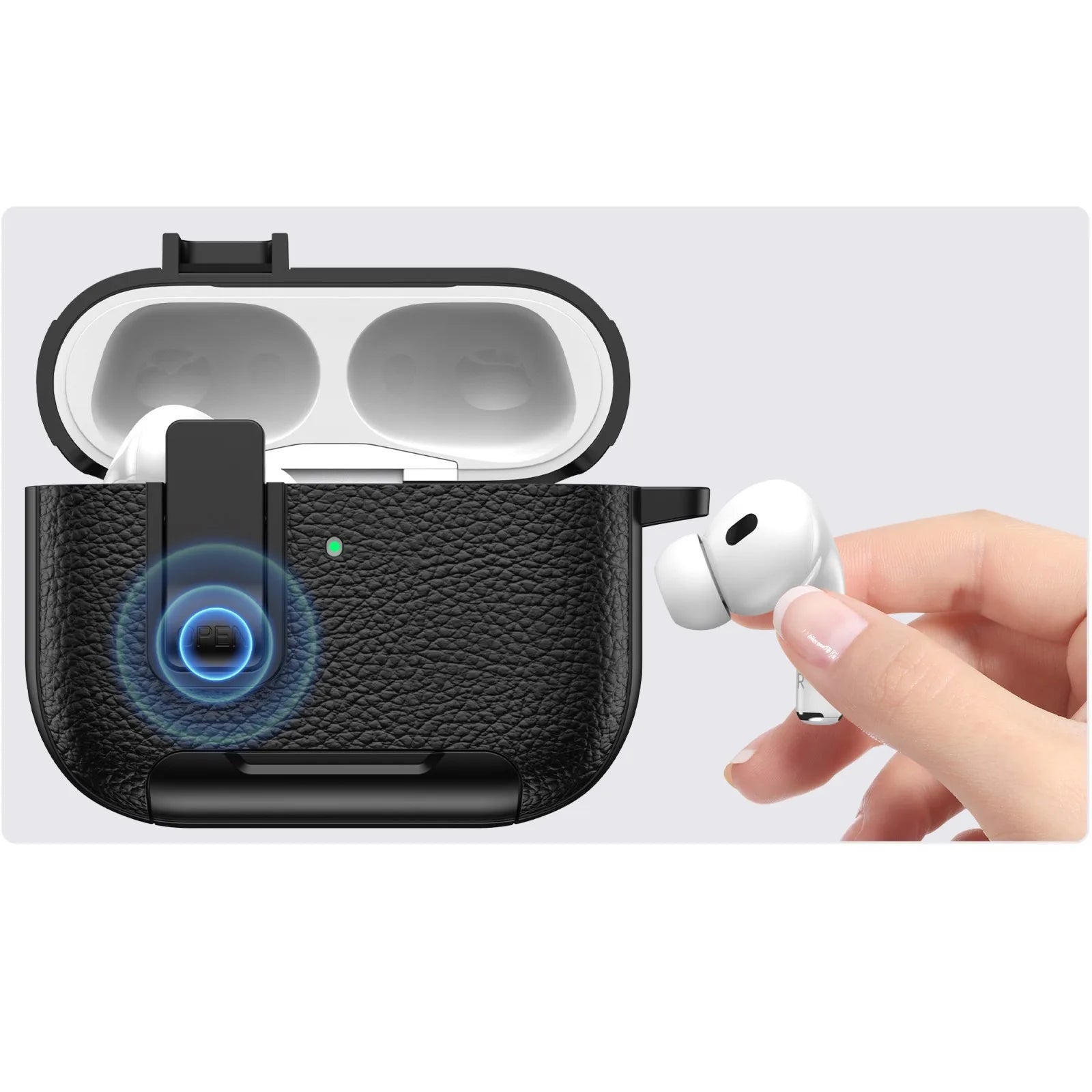 Phone Holder cortex Case For AirPods Pro 3 Bluetooth headset Cover For AirPods Pro 2 or AirPods 1 2 3 4 Pro Case With Hook