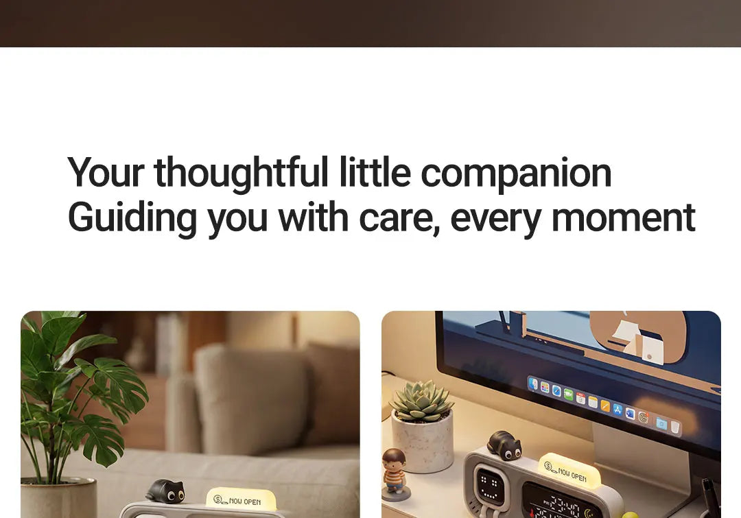 DUKA MOODA Smart Desktop Temperature and Humidity Clock Electric Digital Home Temperature and Humidity Meter Smart Fun Reminder