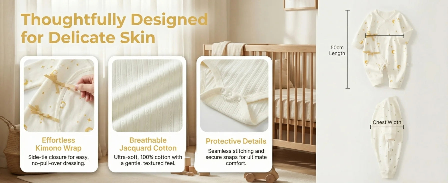 0-6M Infant Baby Jumpsuit Sleepwear Cotton Soft Breathable Newborn Romper Star Moon Print Unisex Baby Pajamas Playsuits
