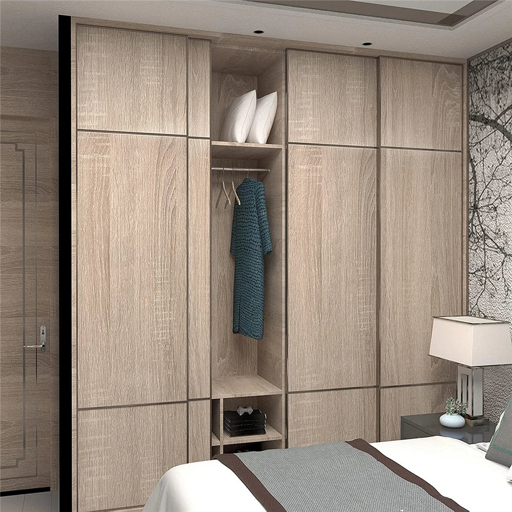55cm Wide Self Adhesive Wood Grain Vinyl Wallpaper - Waterproof Home Decor Stickers for Door Wardrobe Cupboard Table Furniture