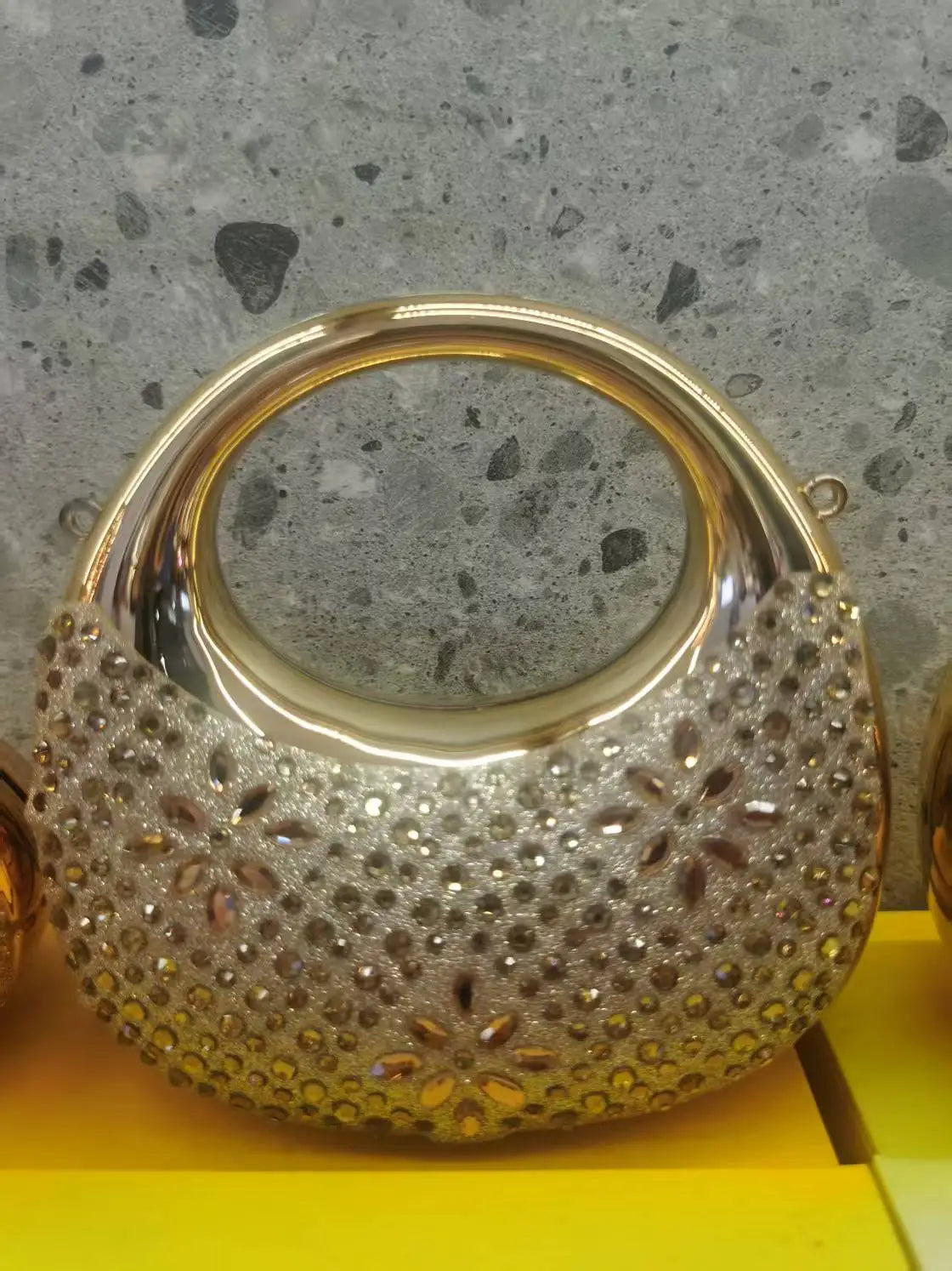 Mini Golden Evening Bag Purses and Handbags Luxury Designer Shoulder Bags Funny Shape Party Wedding Acrylic Shiny Clutch Purse