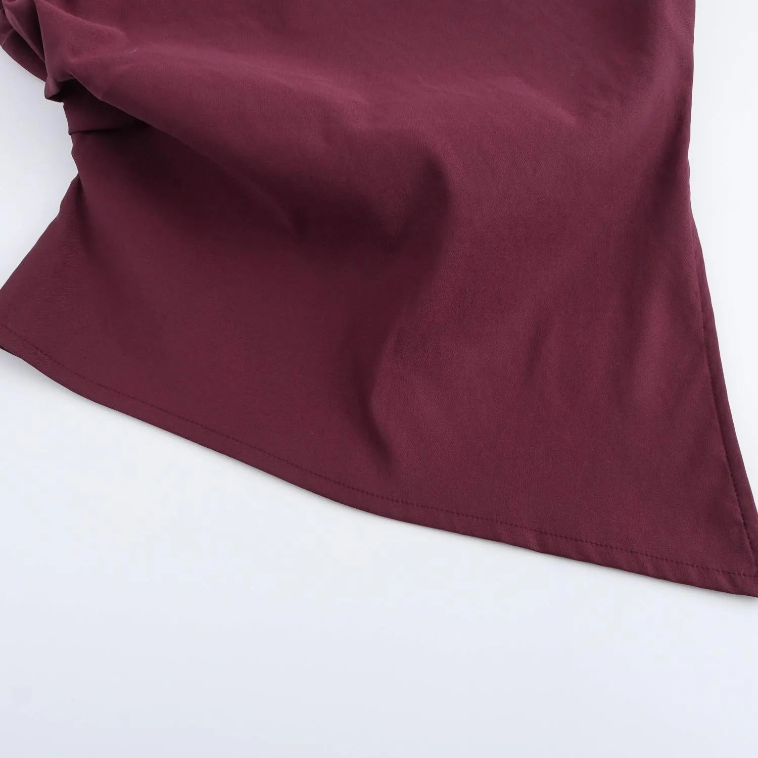 Fashion Shoulderless European American Style Top Simple Pleated Decorative New Arrivals