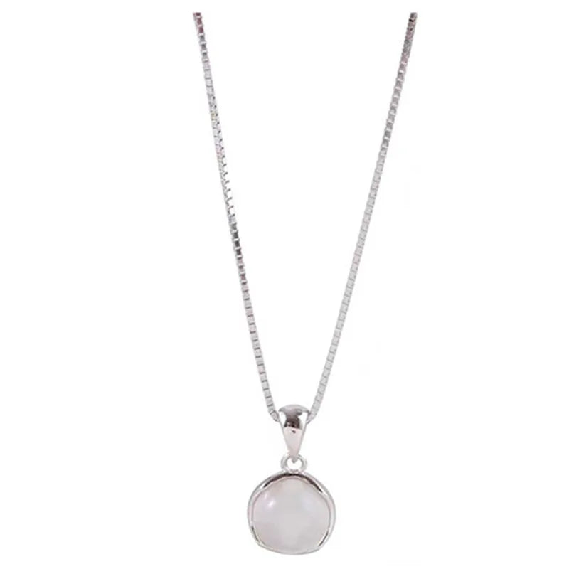 Best Sellers! White jade round pendant necklace