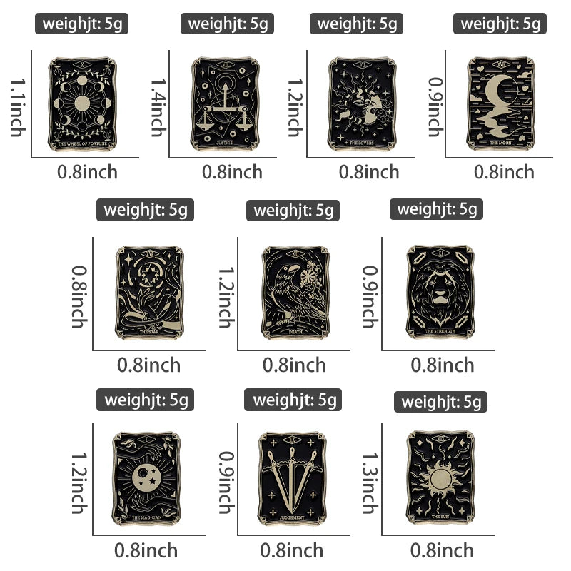 Best Sellers Enamel Pins Custom Set Anime Tarot Oil Painting Frog Witch Brooches Lapel Badges Punk Goth Jewelry