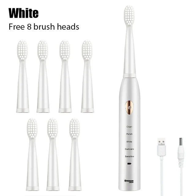Sonic Electric Toothbrush 5-gear Mode USB Charging 4 colors IPX7 Waterproof Ultrasonic Rechargeable Soft Hair Adult Toothbrush