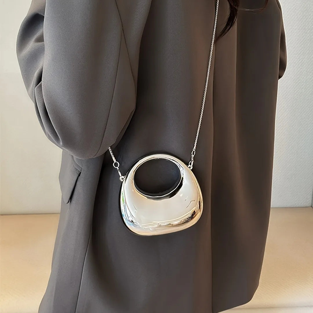 Mini Golden Evening Bag Purses and Handbags Luxury Designer Shoulder Bags Funny Shape Party Wedding Acrylic Shiny Clutch Purse