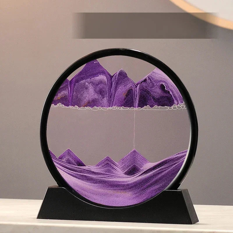 Sandscape Kinetic Sand Art Frame Quicksand 3D Dynamic Liquid Hourglass Moving Sand Painting Flowing Sand Office Home Decor Gifts