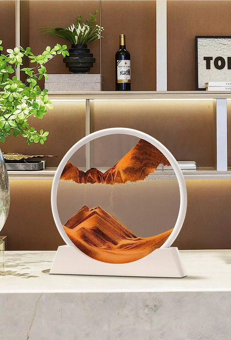 Sandscape Kinetic Sand Art Frame Quicksand 3D Dynamic Liquid Hourglass Moving Sand Painting Flowing Sand Office Home Decor Gifts