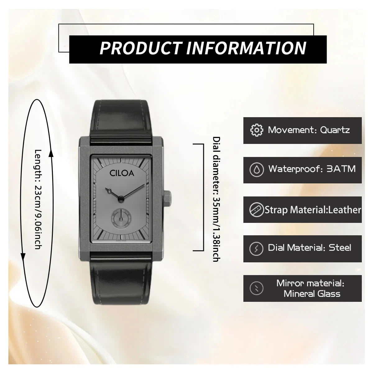 Tank square luxury brands watches for man quartz vintage watch men's automatic movement  mechanical male gifts men wristwatches