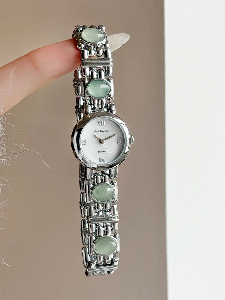 Light Luxury Women's Watches Aurora Natural Shell High Quality Bracelet Quartz Wristwatch Roman Numerals Round Dial Woman Watch